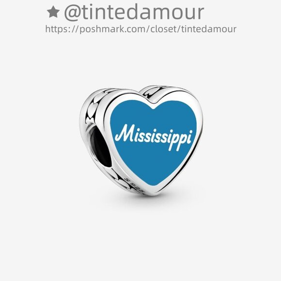 Pandora Mississippi Heart Charm|Pendant - Picture 2 of 2